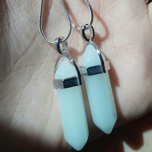 Gemstone Necklaces with Silver/Gold Snake chain